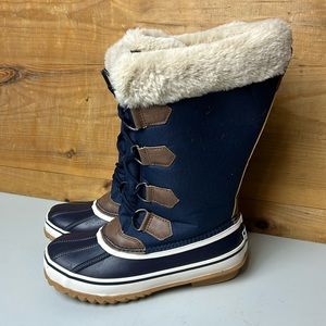 PREOWNED Women’s Tall JBU Winter Boot Snowy Navy Cozy Insole